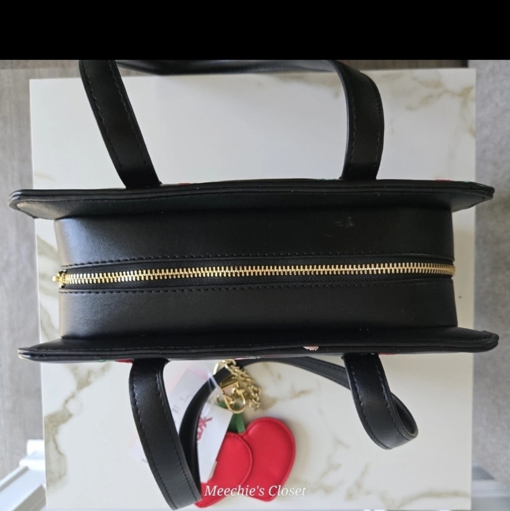 Betsey Johnson Red Cherry Charm Shoulder Bag NWT | Be Mine - Picture 4 of 15
